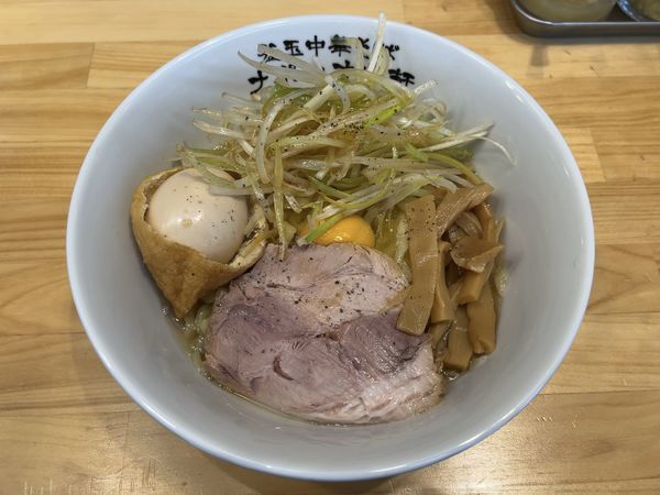 「リッチ釜玉中華そば（並）＋玉袋」@釜玉中華そば ナポレオン軒の写真