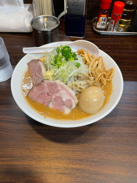 「味噌　味玉」@味噌ラーメン くまおやじの写真