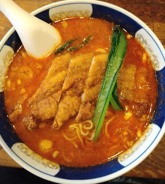 「ぱいこうだんだんめん（大辛）」@支那麺 はしご 銀座八丁目店の写真