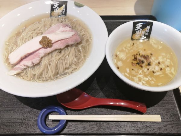 「浅利昆布水の淡麗塩つけそば　1000円」@超純水採麺 天国屋の写真