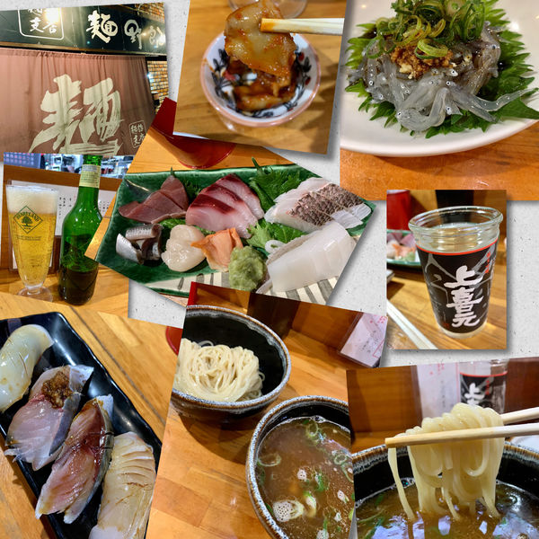 「つけ麺（小）800円＋おつまみ/お寿司etc」@麺哲支店 麺野郎の写真