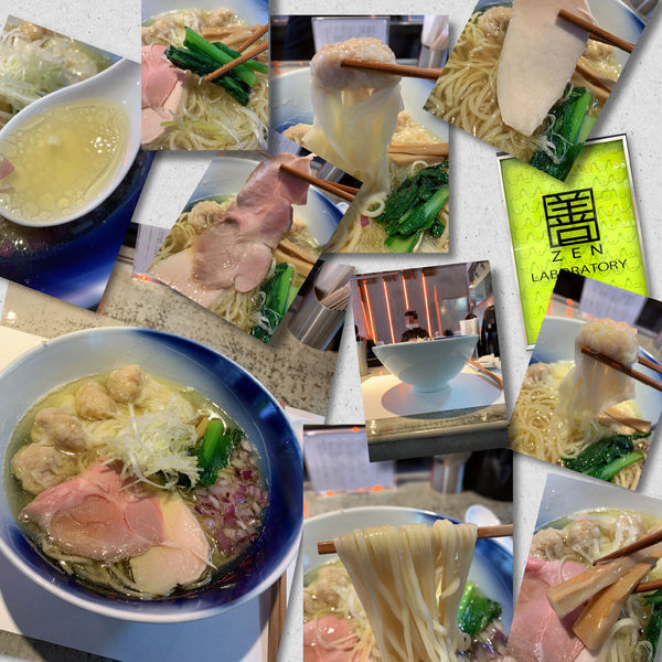 「白醤油中華そば雲吞1100円」@ZEN LABORATORYの写真