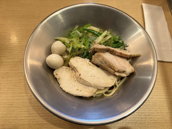 「九条ねぎのコク醤油まぜそば880円」@京都千丸 しゃかりき murasaki 京都タワーサンド店の写真