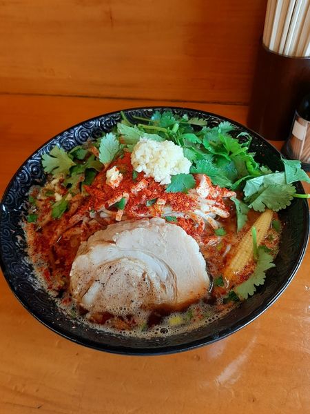 「蠍パクチー」@Japanese soba Noodles 蠍の写真