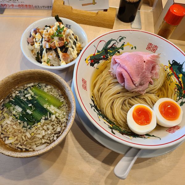 「特製鰹昆布水つけ麺(200g)¥1290+マヨチャーシュ」@つけめん金龍の写真