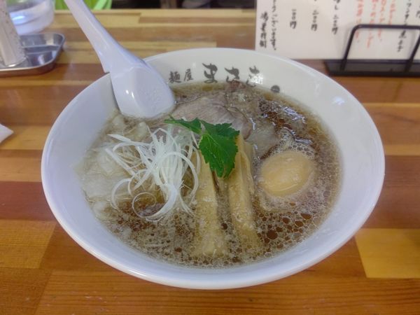 「特製醤油ラーメン(並盛・150g・背脂あり)1,200円」@麺屋 まさきの写真