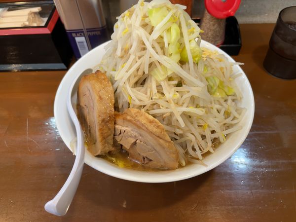 「ラーメン 小(820円)+ヤサイ+ニンニク」@ラーメンパワースポット 厚木店の写真