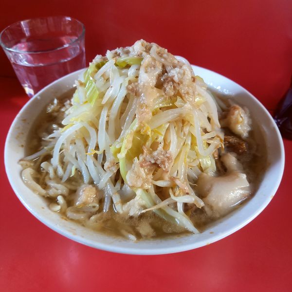 「ラーメン￥600(ヤサイ、ニンニク、アブラ)」@ラーメン二郎 三田本店の写真
