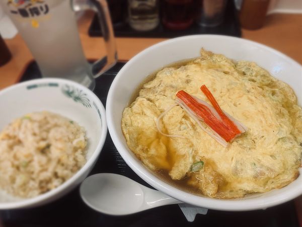 「天津麺半チャンセット（￥780）ほか」@日高屋 浅草雷門店の写真