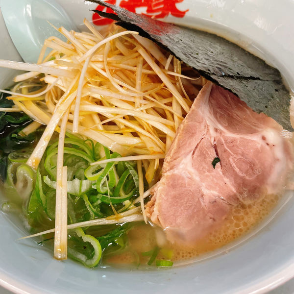 「醤油ラーメン クーポン10枚 味付ネギ 120円」@ラーメン山岡家 大泉店の写真