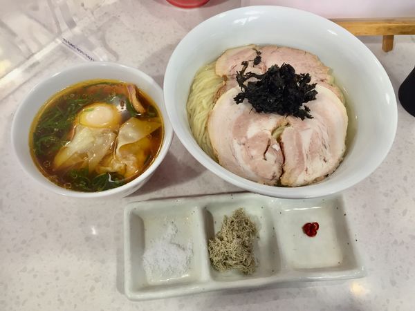 「【限定】特製昆布水醤油つけ麺(大)【1600円】」@ラーメン星印の写真