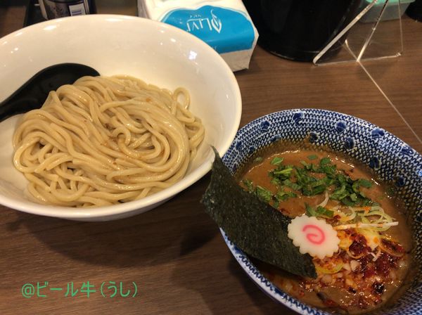 「限定Ｂ「秩父みそつけ麺　大葉ver(1050円)」」@狼煙 東大宮店の写真