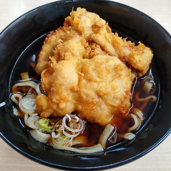 「特製鶏天太麺そば（￥620）」@雑賀屋の写真