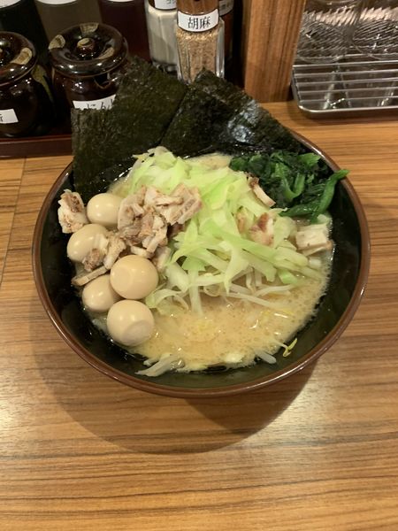 「ベジタブル家系」@横浜家系ラーメン 横浜道 野田蕃昌店の写真