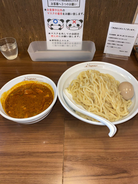 「辛つけ麺大盛半熟たまご¥1,230円」@らーめん Nageyariの写真