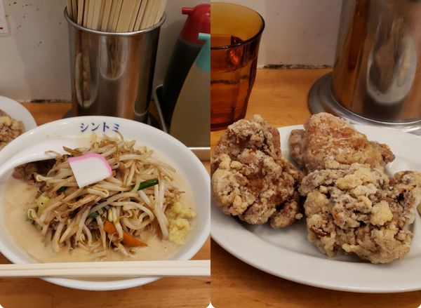 「濃厚タンメン760円唐揚げセット230円」@極濃湯麺シントミの写真