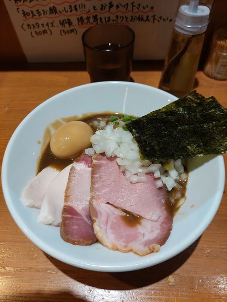 「特製濃厚そば＋和え玉ノーマル1300円」@亀戸煮干中華蕎麦 つきひの写真