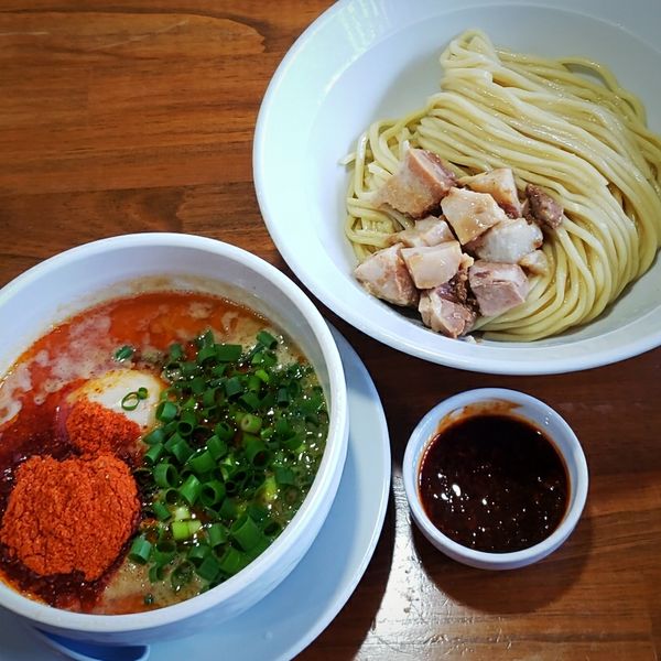 「【限定】辛辛魚風魚介つけ（激辛辣油無料） ９５０円」@三代目 むじゃきの写真