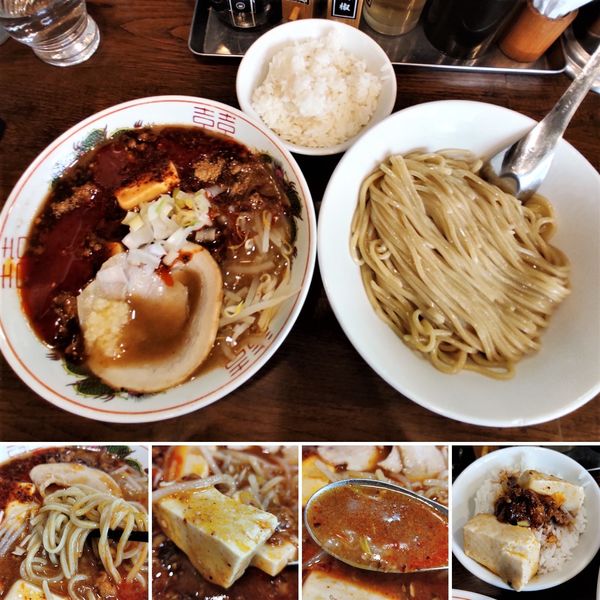 「濃厚麻婆つけ麺(限定/ライス付) 990円」@つけめんTETSU 千駄木本店の写真
