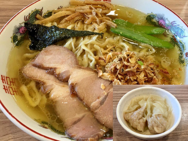 「塩ワンタン(大盛り200g) 950円」@くじら食堂 nonowa東小金井店の写真