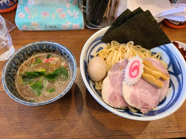 「魚介とんこつ特製つけ麺+辛味」@麺屋わおんの写真