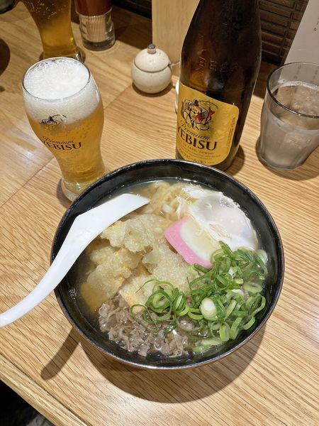 「肉ごぼう月見 ¥750」@うどん平の写真