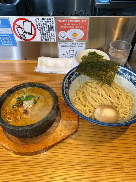 「限定濃厚にぼし坦々つけ麺味付け玉子麺増¥1,130円」@こだわり麺工房 たごの写真