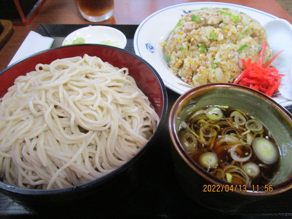「チャーハンセットのもり蕎麦 800円」@生蕎麦 満留賀の写真