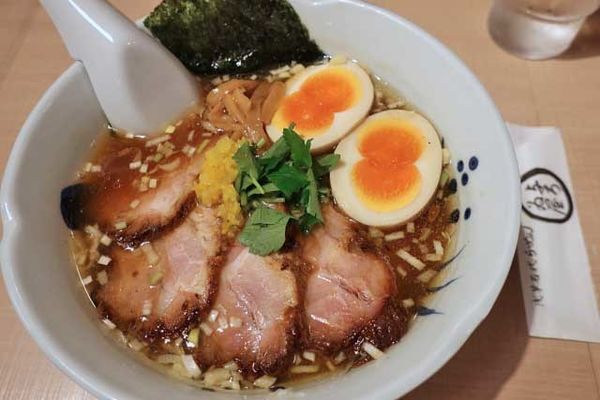 「ちゃーしゅうめん　1,000円＋双子の味玉　100円」@与ろゐ屋の写真