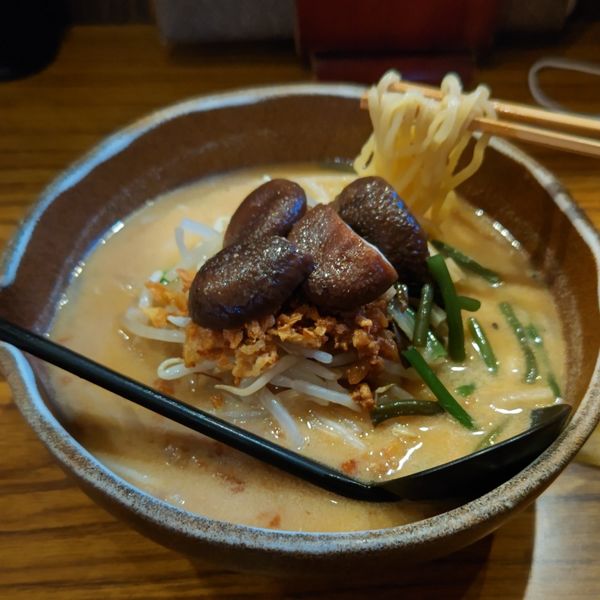 「きのこらーめん(980円)」@蔵出し味噌 麺場 彰膳の写真