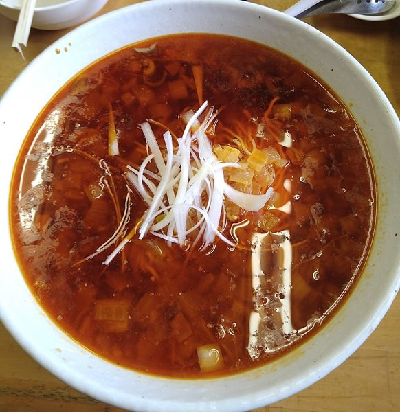 「タンタンメン（大盛り）+半チャーハン」@ラーメン松野屋の写真