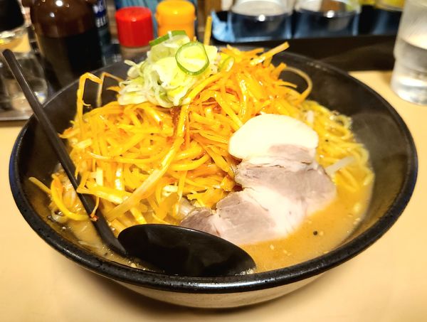 「ネギ味噌ラーメン+大盛」@らーめん うそだっぺーの写真