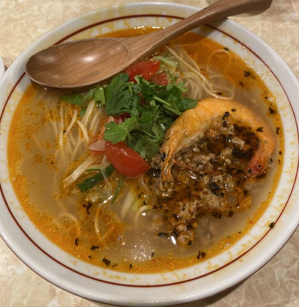 「【限定】トムヤムsoba　１０００円」@鶏ポタラーメン THANK 大門店の写真