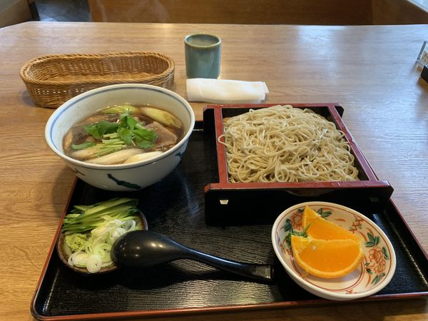 「鴨せいろ（1550円）」@かやぶき蕎麦やぶの写真