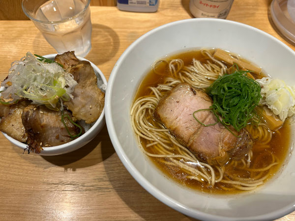 「醤油並・チャーシューご飯」@佐々木製麺所の写真