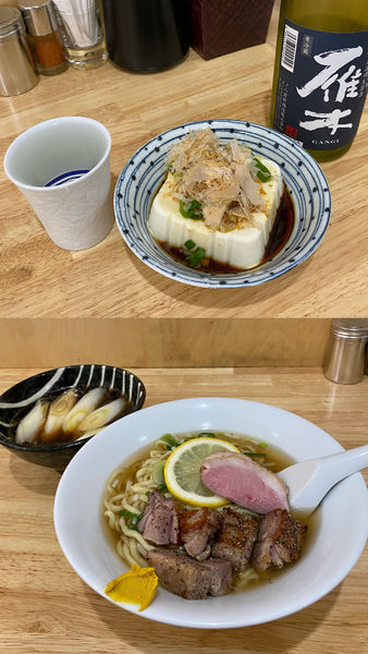 「期間限定 鴨つけそば(並・¥900)＋日本酒¥500」@中華そば You Leeの写真