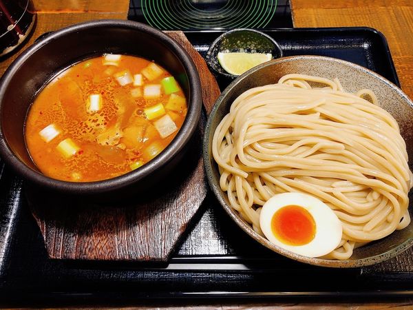 「つけ麺ライム付き（900円）」@中華そば ことぶきやの写真