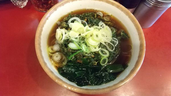 「春菊天そば410円」@丹波屋の写真