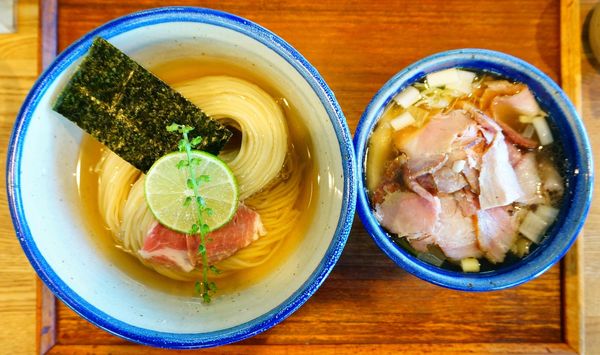 「味玉 昆布水つけめん塩(大)ちょい肉増し」@YOKOKURA STOREHOUSEの写真