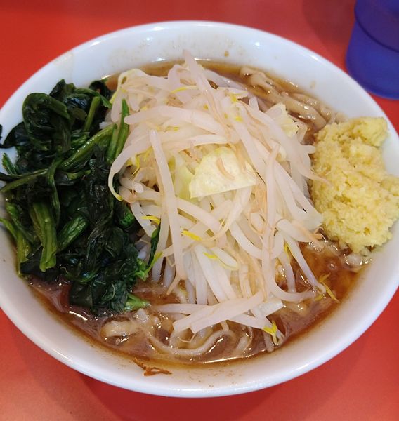 「らーめんミニ+ほうれん草､しょうが」@麺屋 桐龍 久喜店の写真