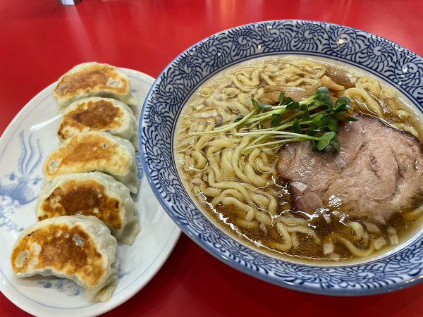 「【限定】和節そば900円、餃子500円」@麺来亭の写真