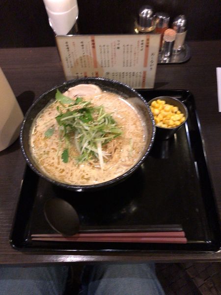 「味噌ラーメン＋コーン」@もちもちの木 福島店の写真