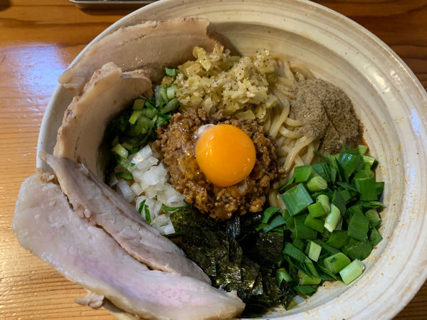 「台湾まぜそば豚バラ3枚トッピング」@はりけんラーメン 南店の写真