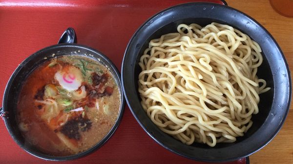 「辛味噌つけ麺 850円+大盛150円」@中華そばつけ麺 魚介の達人 久兵衛 取手店の写真