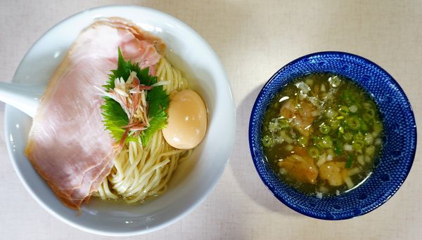 「【限定】鶏つけそば（塩）＋味玉」@中華そば ふじ野の写真