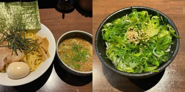 「濃厚つけめん　ねぎ丼」@麺や いかりの写真