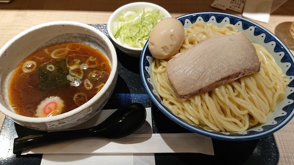 「半熟玉子もりそば大盛り ネギ」@羽田大勝軒の写真