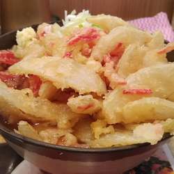 かけそば＋紅生姜たま天