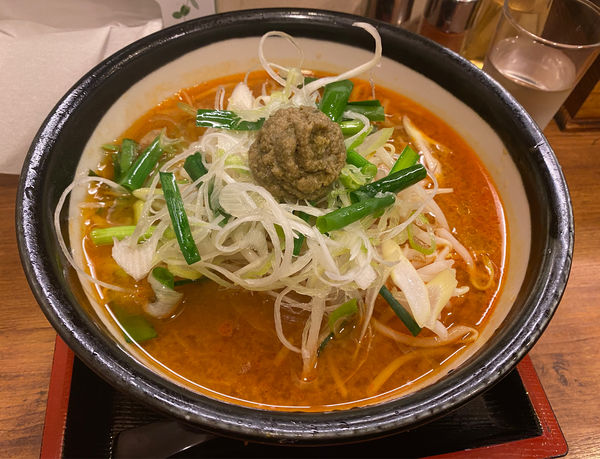 「青唐辛子味噌🍜🥢」@肉そば家 笑梟の写真