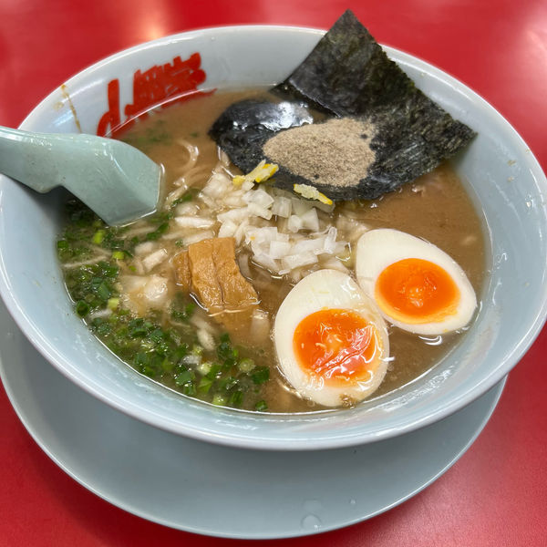 「煮干し豚骨ラーメン」@ラーメン山岡家 土浦店の写真